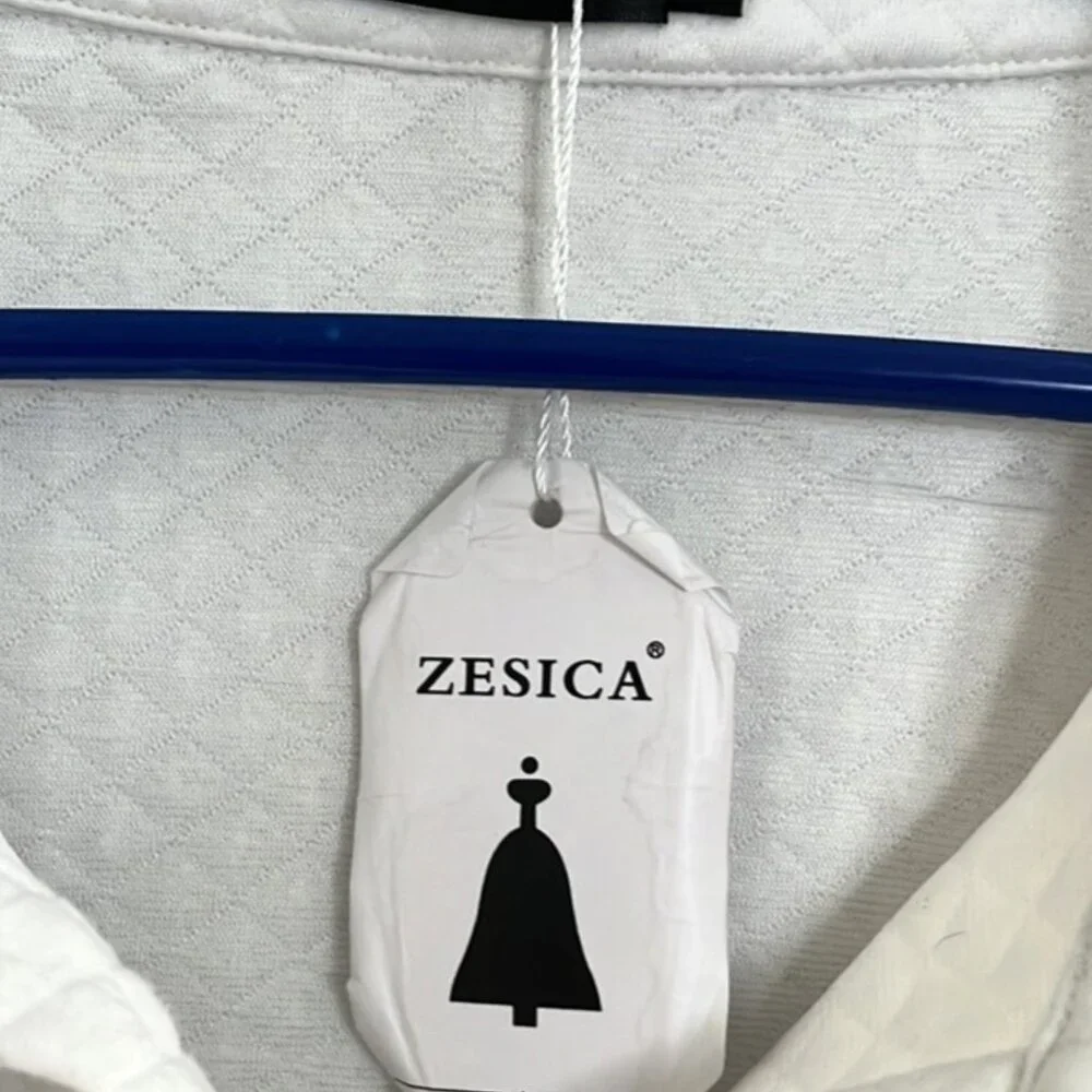 Zesica White Quilted Jacket NWT XL
